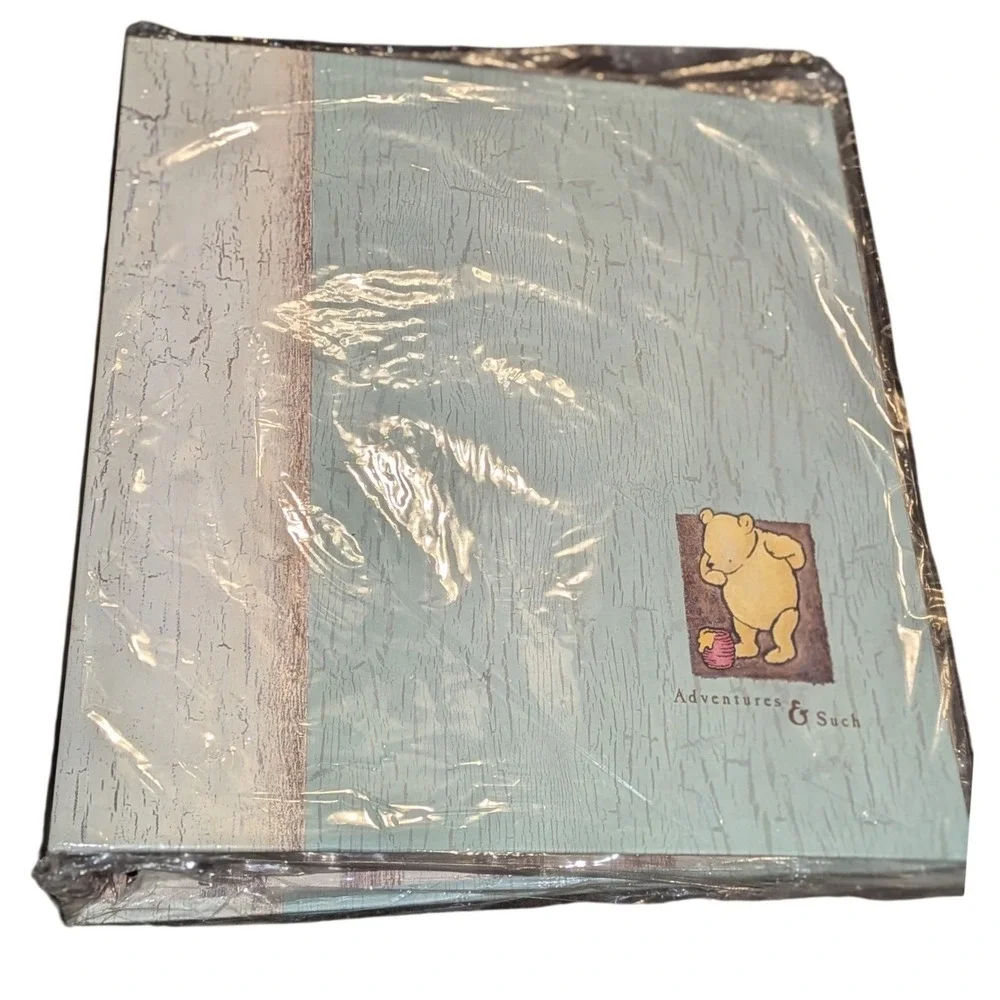 Disney Winnie the Pooh Adventures & Such 3 Ring Binder Light Blue Rustic NEW